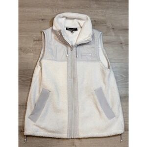 Under Armour Sherpa Fleece Full Zip Vest White Gray 1366057 Womens Large